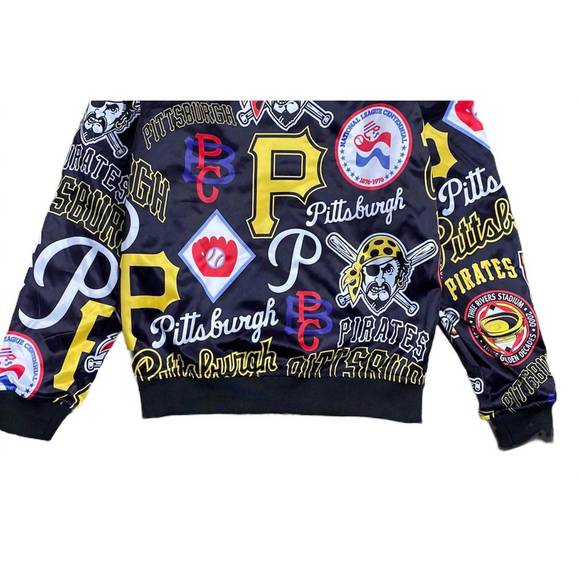 NEW PRO STANDARD pittsburgh pirates track jacket in black - Picture 2 of 4